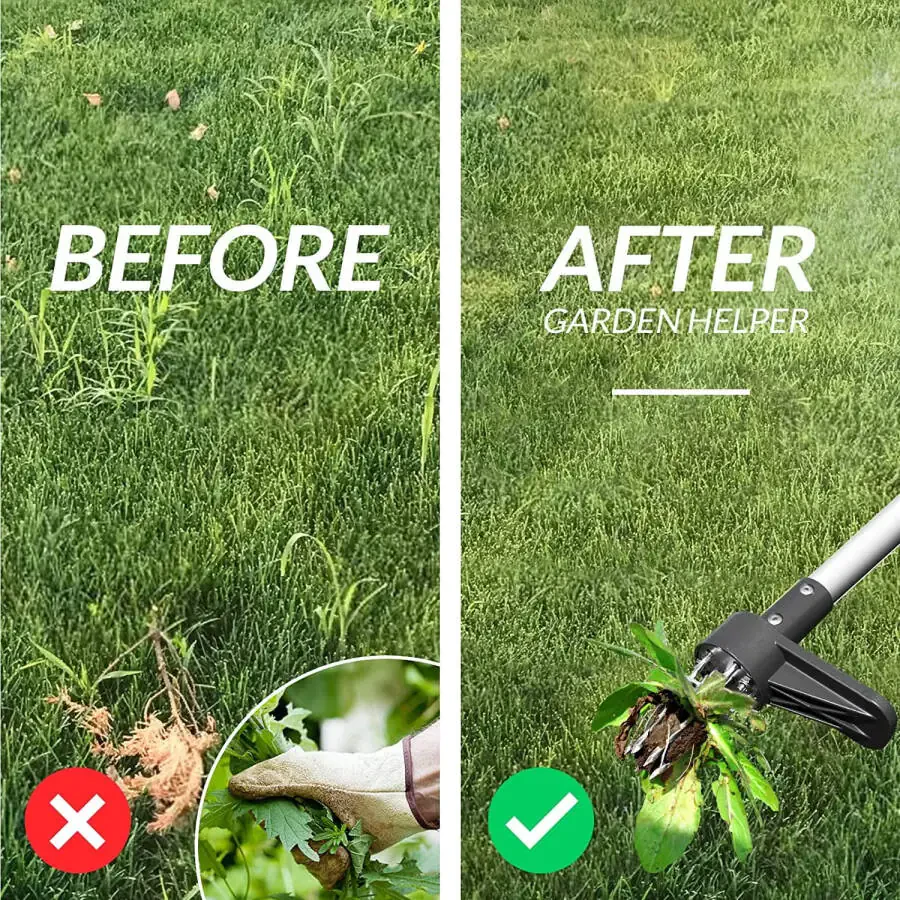 Walensee Upgraded Weed Puller, Stand Up Weeder Hand Tool, Long Handle Garden Weeding Tool with 5 Claws, Hound Weed Puller for Dandelion, Standup Weed Root Pulling Tool and Picker, Grabber (1 Pack) - 7