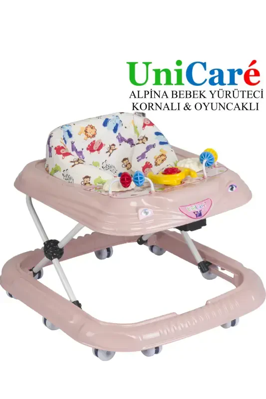 Walker Baby Walker Spider Horned Toy Baby Walker 3-Step First Step Walking Friend-POWDER - 1