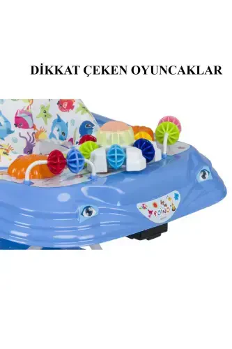 Walker Baby Walker Spider Musical Light-Up Toy Baby Walker 3-Level First Step Friend-BLUE - Modazone (1)