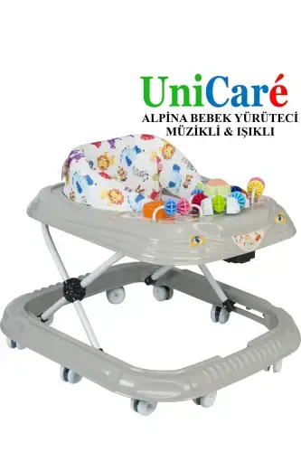 Walker Baby Walker Spider Musical Light-Up Toy Baby Walker 3-Stage First Step Friend-GRAY - 1