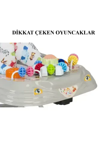 Walker Baby Walker Spider Musical Light-Up Toy Baby Walker 3-Stage First Step Friend-GRAY - Modazone (1)