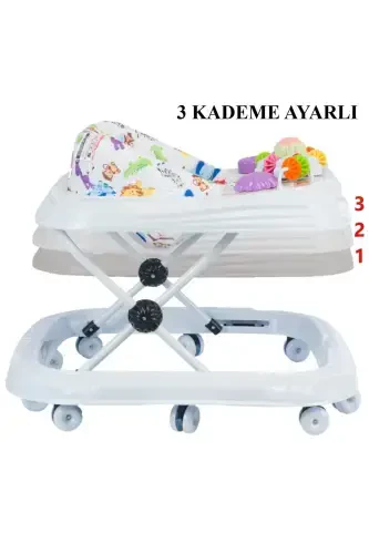 Walker Baby Walker Spider Musical Light-Up Toy Baby Walker 3-Stage First Step Friend-PINK - 3