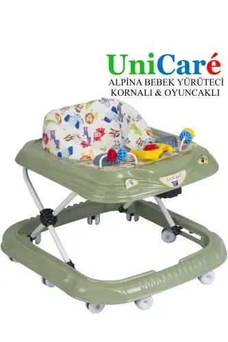Walker Baby Walker Spider with Horn Toy Baby Walker 3 Level First Step Walking Friend-MILITARY GREEN - 1