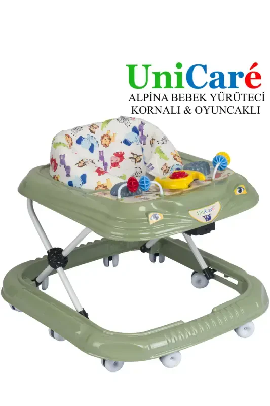 Walker Baby Walker Spider with Horn Toy Baby Walker 3 Level First Step Walking Friend-MILITARY GREEN - 1