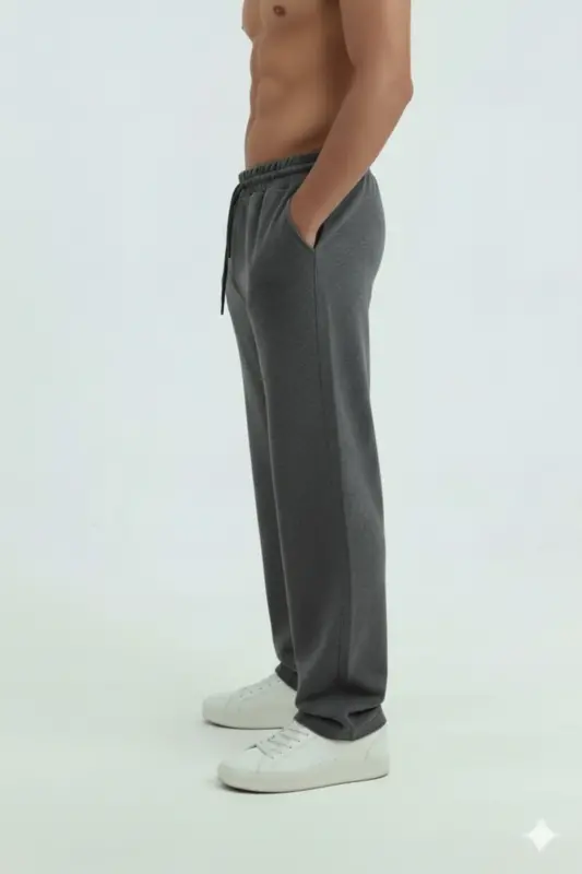 Walker Baggy 4'lü Oversize Eşofman Altı Bol Paça 2 Iplik Orta Kalınlıkta Uzun (ORİJİNAL KALIP)-SiyahGriLacivertFüme - 6