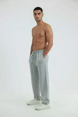 Walker Baggy Oversize Bol Paça 2 Iplik Orta Kalınlıkta Uzun Eşofman Altı (ORİJİNAL KALIP)-Gri - 6