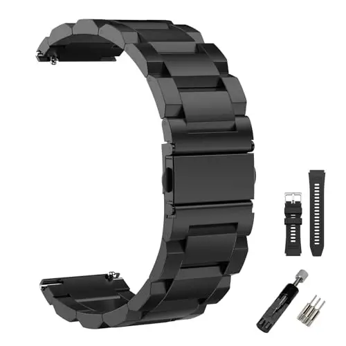 WalkerFit 22mm Smart Watch Band, for CARBINOX Blaze/Edge/Vortex, Compatible with AMAZTIM M2/T3/M3 Ultra/M3/T2/M3E, Sports Straps Replacement Bands, Adjustable Wristband, Men Smartwatch Band, 2 Packs - WALKERFIT