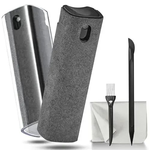 walrfid 2 Pack Computer Screen Cleaner, MacBook Screen Cleaner Spray and Wipe, Electronic Computer Laptop Cleaning Kit for iPad Pro, iPhone, Smartphone, Monitor, Car Display, Tablet, TV Screens, Grey 