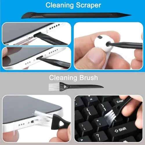 walrfid 2Pcs Laptop Cleaner, Computer Screen Cleaner Spray and Wipe, Electronics Laptop Cleaning Kit for iPad, iPhone, Cellphone, Monitor, MacBook Pro, Car Display, Tablet, TV, Kindle, Black Cream - 3