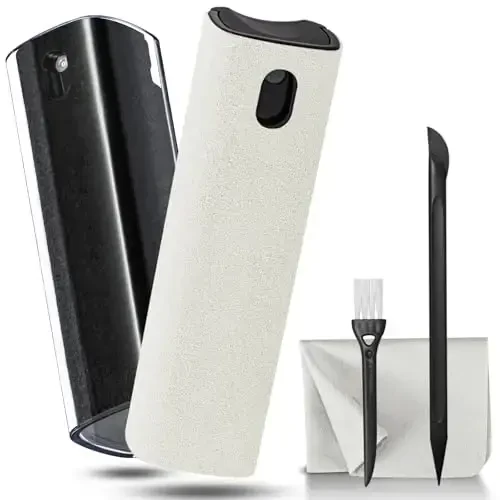 walrfid 2Pcs Laptop Cleaner, Computer Screen Cleaner Spray and Wipe, Electronics Laptop Cleaning Kit for iPad, iPhone, Cellphone, Monitor, MacBook Pro, Car Display, Tablet, TV, Kindle, Black Cream 