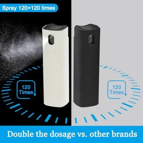 walrfid 2Pcs Laptop Cleaner, Computer Screen Cleaner Spray and Wipe, Electronics Laptop Cleaning Kit for iPad, iPhone, Cellphone, Monitor, MacBook Pro, Car Display, Tablet, TV, Kindle, Black Cream - 5