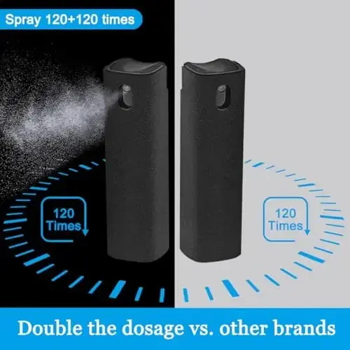 walrfid 2 Pack Screen Cleaner Spray and Wipe for Laptop Monitor and Car Screens, Phone Touchscreen Mist Cleaning Kit for Cellphone, Tablet, PC, Computer, LCD, MacBook, iPhone, iPad, Mac Pro - Black - 5