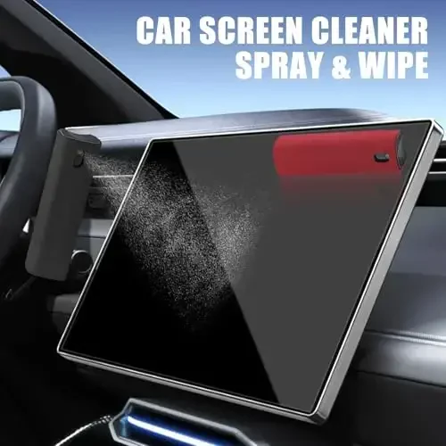 walrfid 2 Pack Car Screen Cleaner, Computer Screen Cleaner Spray and Wipe, Laptop Cleaning Mist Kit for Electronic iPad, iPhone, Phone, MacBook, TV, Car Monitor Display, with Graffiti Case, Black Red - 6