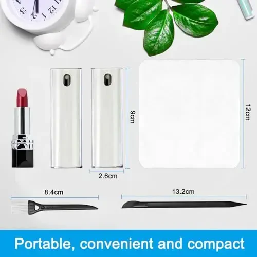 walrfid 2Pcs Car Screen Cleaner, Laptop Screen Cleaner Spray and Wipe, Electronic Computer Cleaning Kit for iPad, iPhone, Cellphone, Monitor, MacBook Pro, Car Display, Tablet, TV Flat Screens, Cream - 6