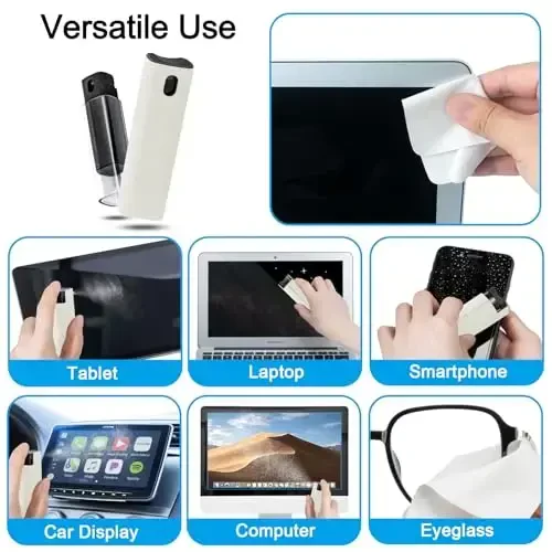 walrfid 2Pcs Laptop Cleaner, Computer Screen Cleaner Spray and Wipe, Electronics Laptop Cleaning Kit for iPad, iPhone, Cellphone, Monitor, MacBook Pro, Car Display, Tablet, TV, Kindle, Black Cream - 4