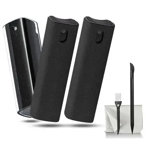 walrfid 3 Pack Ekran tozalagich, Avtomobil ekrani tozalash spreyi va salfeti, Elektron iPad, iPhone, uyali telefon, monitor, MacBook, avtomobil displeyi, planshet, televizor tekis ekranlari uchun kompyuter noutbukini tozalash to'plami, Qora 