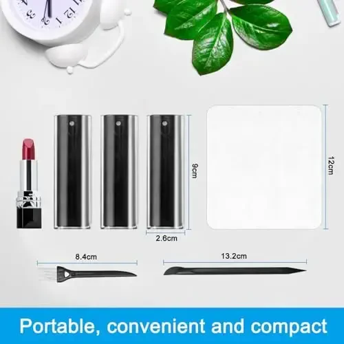 walrfid 3 Pack Ekran tozalagich, Avtomobil ekrani tozalash spreyi va salfeti, Elektron iPad, iPhone, uyali telefon, monitor, MacBook, avtomobil displeyi, planshet, televizor tekis ekranlari uchun kompyuter noutbukini tozalash to'plami, Qora - 6