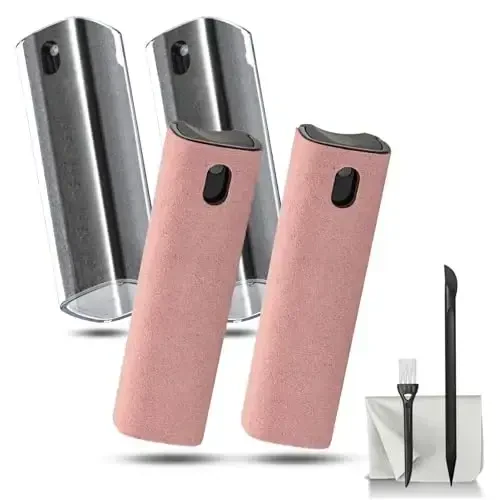 walrfid 3 Pack Ekran tozalagich, Avtomobil ekrani tozalash spreyi va salfeti, Elektron iPad, iPhone, uyali telefon, monitor, MacBook, avtomobil displeyi, planshet, televizor tekis ekranlari uchun kompyuter noutbukini tozalash to'plami, Qora - WALRFID