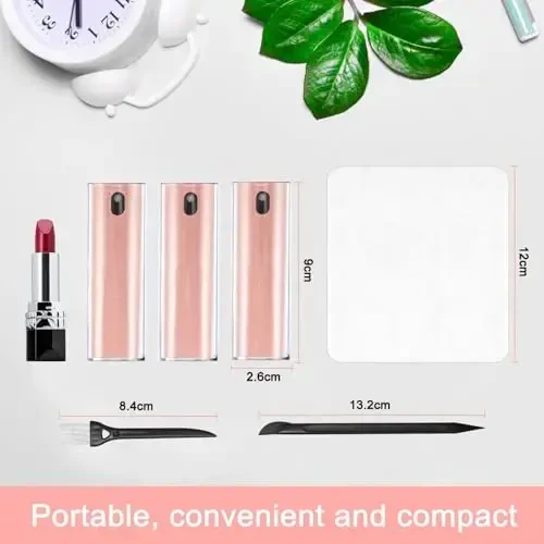 walrfid 3 Pack Ekran tozalagich, Avtomobil ekrani tozalash spreyi va salfeti, Elektron iPad, iPhone, uyali telefon, Monitor, MacBook, Avtomobil displeyi, Planshet, TV tekis ekranlar uchun kompyuter noutbukini tozalash to'plami, Pushti - 6