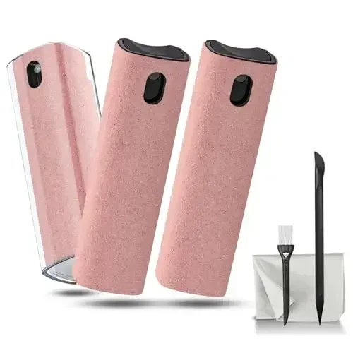 walrfid 3 Pack Screen Cleaner, Car Screen Cleaner Spray and Wipe, Computer Laptop Cleaning Kit for Electronic iPad, iPhone, Cellphone, Monitor, MacBook, Car Display, Tablet, TV Flat Screens, Pink - WALRFID