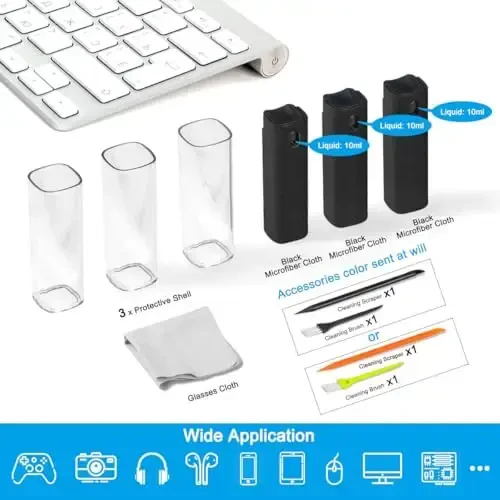 walrfid 3 Pack Screen Cleaner, Car Screen Cleaner Spray and Wipe, Computer Laptop Cleaning Kit for Electronic iPad, iPhone, Cellphone, Monitor, MacBook, Car Display, Tablet, TV Flat Screens, Black - WALRFID (1)