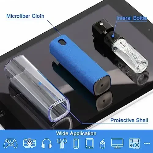 walrfid Car Screen Cleaner Spray, Electronic Touchscreen Mist Cleaning Brush Kit for TV, Laptop, iPad, iPhone, Cellphone, MacBook Pro, Tablet, PC, Computer, Monitor, LCD Screens, Eyeglasses - Cream - 2
