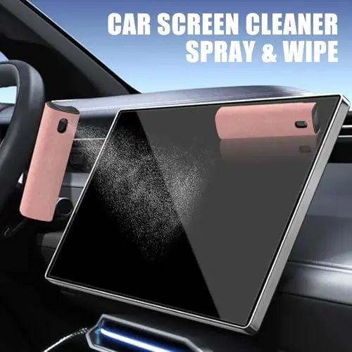 walrfid Graffiti Computer Screen Cleaner, Car Screen Cleaner Spray and Wipe, Electronic Cleaning Spray for Laptop iPad, iPhone, MacBook, TV, Monitor, Tablet Display, with Black Case - Pink - 5