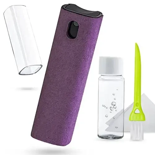 walrfid Screen Cleaner Spray and Wipe, Cleaning Kit for Electronic Smart Phone TV, Laptop, Tablet, PC, Computer Flat Screens, Eyeglasses, Compatible with iPhone iPad MacBook,Purple - WALRFID