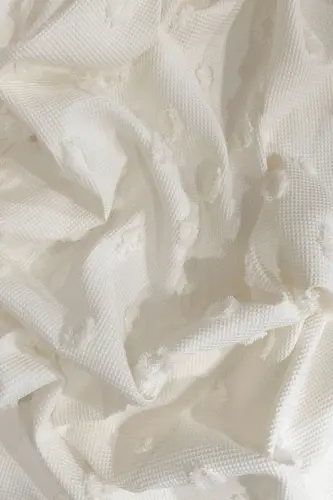 Wanda Cream Double Bed Fringe Throw 220x240 5025 - 8