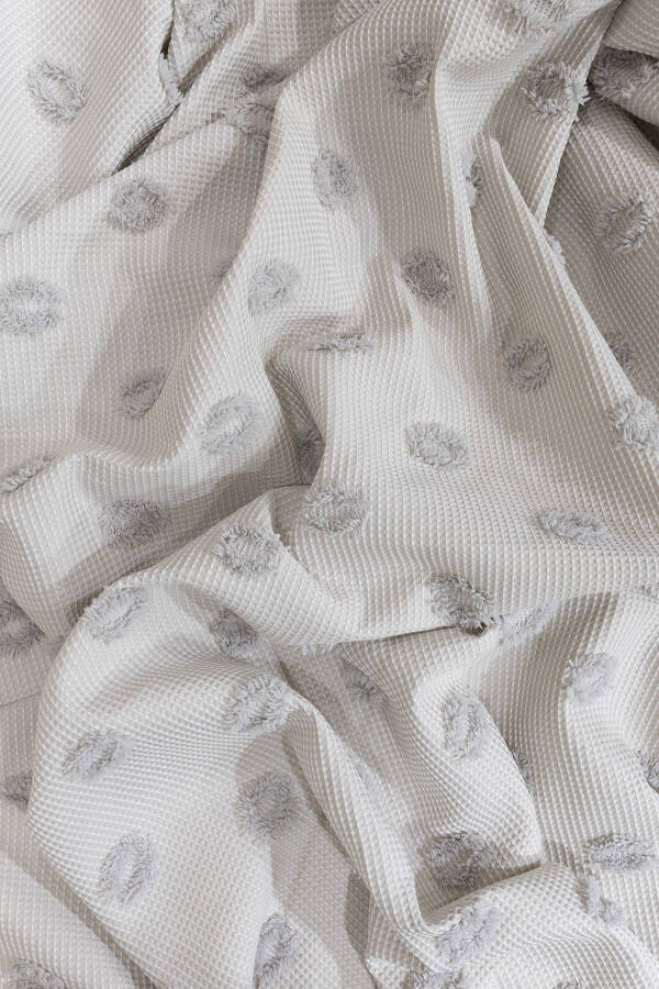 Wanda Gri Çift Kişilik Kenar Püsküllü Pike 220x240 5025-Gri - 13