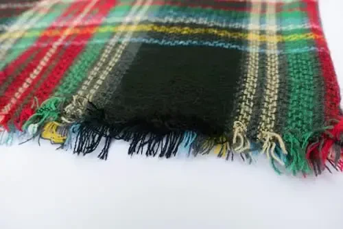 Wander Agio Ayollar Issiq Uzun Ro'mol Qishki O'ralgan Katta Sharflar Trikotaj CasModazoneere His Plaid Triangle Sharf - 4