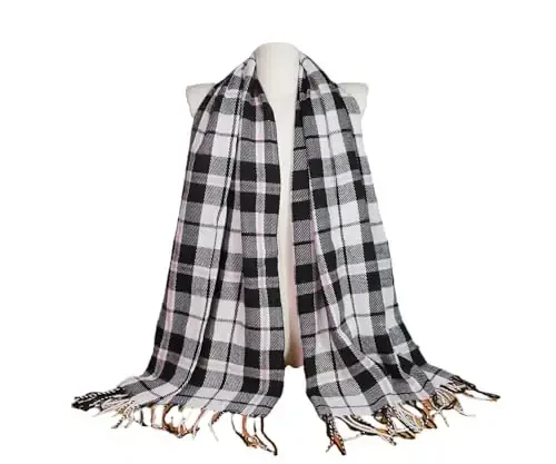 Wander Agio Ayollar Modasi Sharflari Uzun Ro'mol Qishgi Qalin Issiq Trikotaj Katta Plaid Sharf - 4