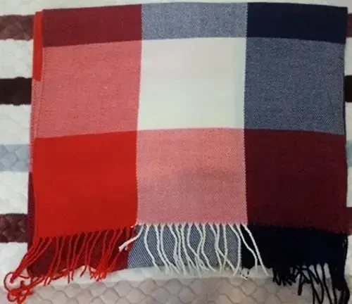 Wander Agio Ayollar Modasi Uzun Ro'mol Katta Grid Qishki Issiq Panjara Katta Sharf - 4