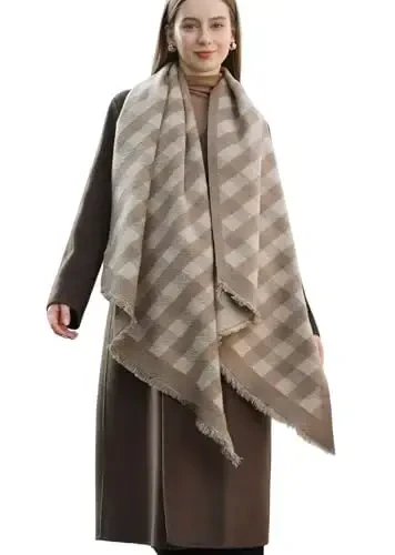 Wander Agio Diagonal katak palak sharf Qishki ro'mol qalin CasModazoneerega o'xshash yumshoq o'rash issiq sharflar ayollar katak palak ro'mollari 