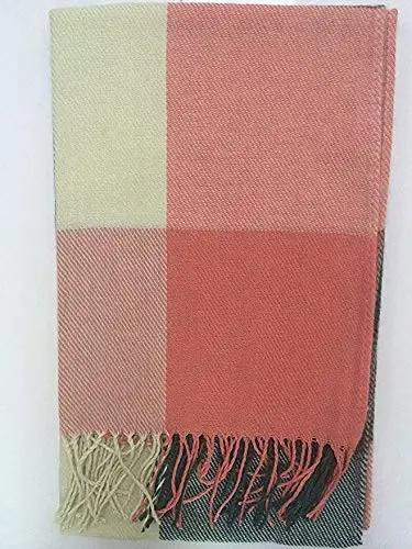 Wander Agio Women's Fashion Long Shawl Big Grid Winter Warm Lattice Large Scarf - 4