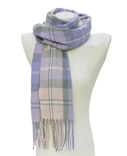 Wander Agio Women's Fashion Scarves Long Shawl Winter Thick Warm Knit Large Plaid Scarf - 4