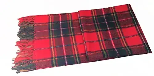 Wander Agio Women's Fashion Long Shawl Big Grid Winter Warm Lattice Large Scarf - 2