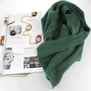 Wander Agio Women's Warm Scarves Long Shawl Winter Warm Large Scarf Pure Color - 2