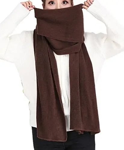 Wander Agio Women's Warm Scarves Long Shawl Winter Warm Large Scarf Pure Color 