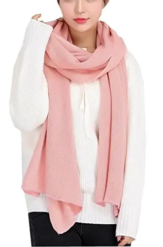 Wander Agio Women's Warm Scarves Long Shawl Winter Warm Large Scarf Pure Color 