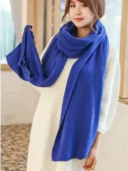 Wander Agio Womens Warm Winter Infinity Scarves Set Blanket Scarf Pure Color - Wander Agio (1)