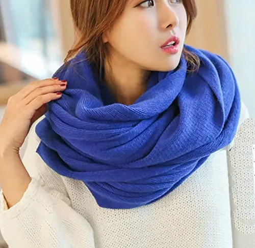 Wander Agio Womens Warm Winter Infinity Scarves Set Blanket Scarf Pure Color - 3