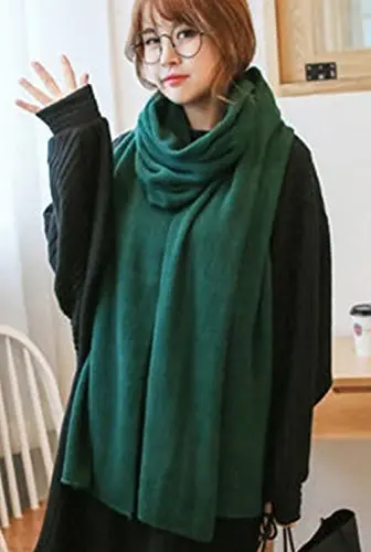 Wander Agio Womens Warm Winter Infinity Scarves Set Blanket Scarf Pure Color - 3