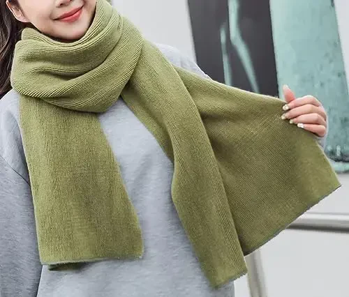 Wander Agio Womens Warm Winter Infinity Scarves Set Blanket Scarf Pure Color - 2