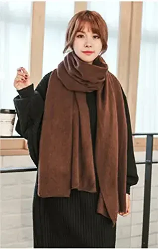 Wander Agio Womens Warm Winter Infinity Scarves Set Blanket Scarf Pure Color - Modazone (1)