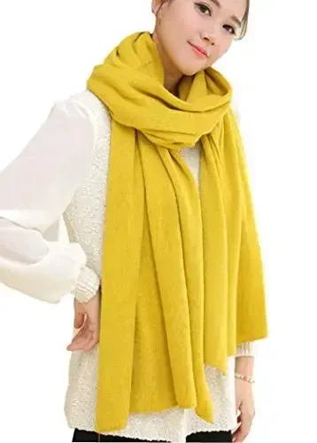 Wander Agio Womens Warm Winter Infinity Scarves Set Blanket Scarf Pure Color 