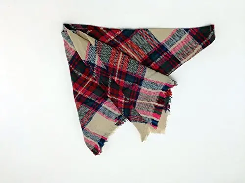 Wander Agio Womens Warm Long Shawl Winter Wraps Large Scarves Knit CasModazoneere Feel Plaid Triangle Scarf - 5