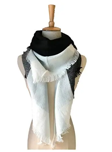 Wander Agio Womens Warm Long Shawl Winter Wraps Large Scarves Knit CasModazoneere Feel Plaid Triangle Scarf - 6