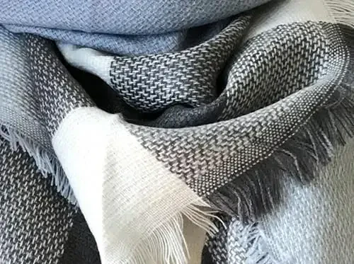 Wander Agio Womens Warm Long Shawl Winter Wraps Large Scarves Knit CasModazoneere Feel Plaid Triangle Scarf - 4