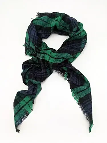 Wander Agio Womens Warm Long Shawl Winter Wraps Large Scarves Knit CasModazoneere Feel Plaid Triangle Scarf - 2